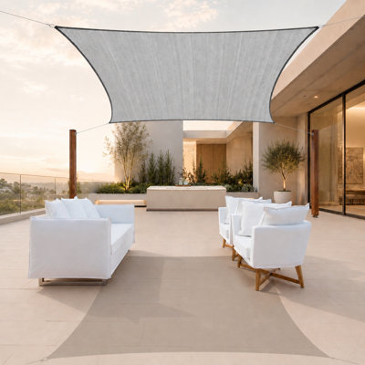 Royal Shade Rectangle Shade Sail With Hardware Kit & Rope