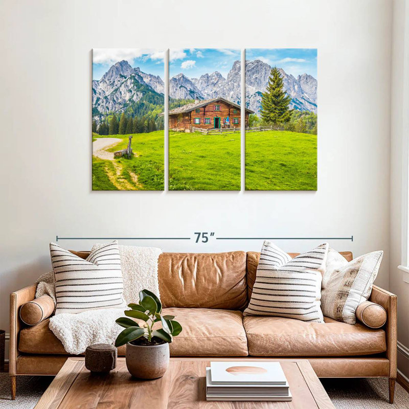 Alvord chalet dans les Alpes, H 36 po x l 57 po