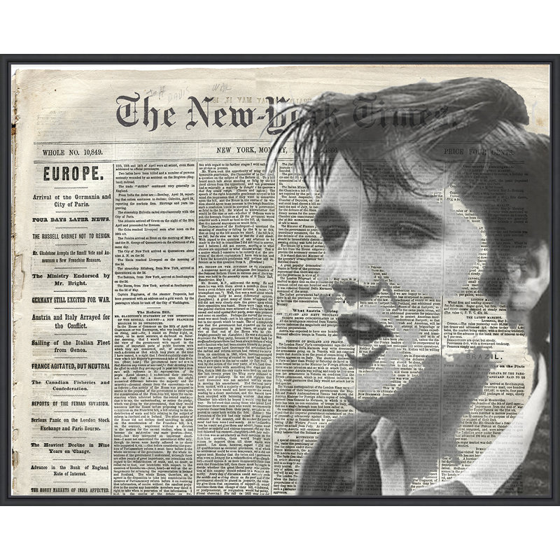 Elvis - cadre flottant, impression sur toile, Cadre noir, H 18 po x l 22 po x P 2 po