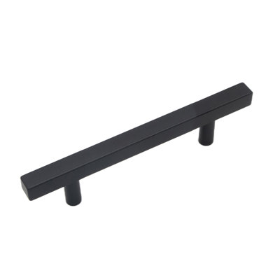 Heritage Designs Quad Bar Pull - 5-1/16" Center to Center Cabinet Pull Matte Black - Contemporary Hardware for Drawers & Cabinets