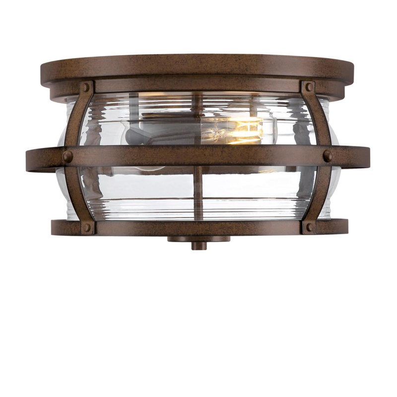 Plafonnier encastré 2 lumières 13,98 po Ghent, Brun