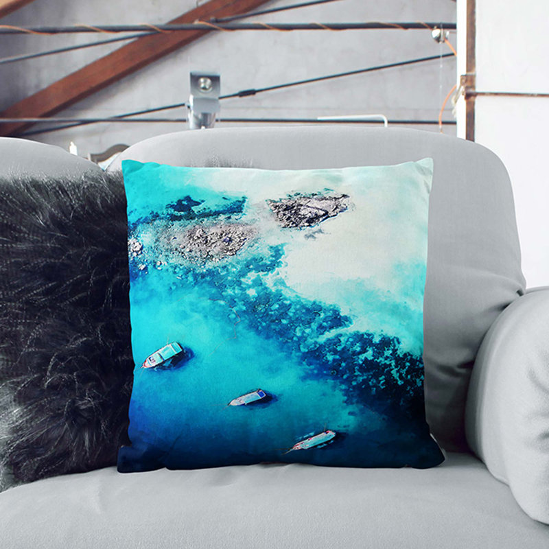 Square Throw Cushion, 55cm H x 55cm W x 20cm D