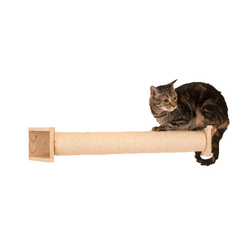 Off-White Sisal Wall-Mounted Cat Scratching Post