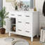 Meuble-lavabo 36 po avec lavabo intégré en résine - 4 tiroirs, 2 portes