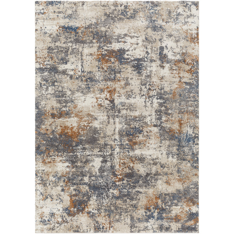 Tapis abstrait tissé à la machine Nalana, Rectangle 8 pi 10 po x 12 pi 1 po