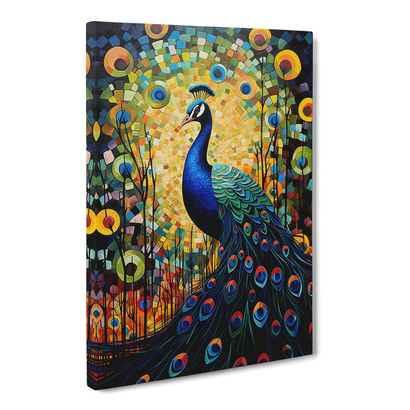 Peacock Constructivism No.3 - Wrapped Canvas, 76cm H x 50cm W x 3cm D