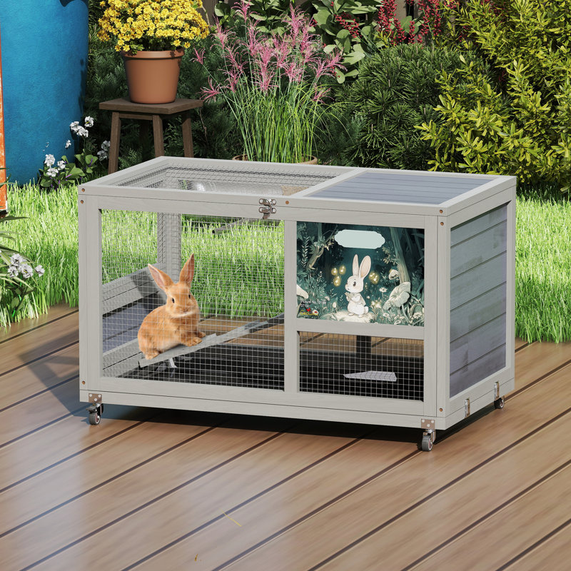 Cage à lapin à 2 niveaux