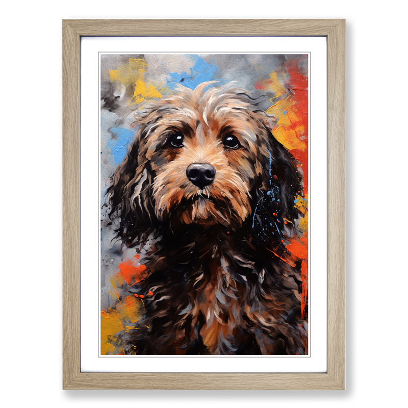 Single Picture Frame Print on Wood, 34cm H x 25cm W, Oak Framed