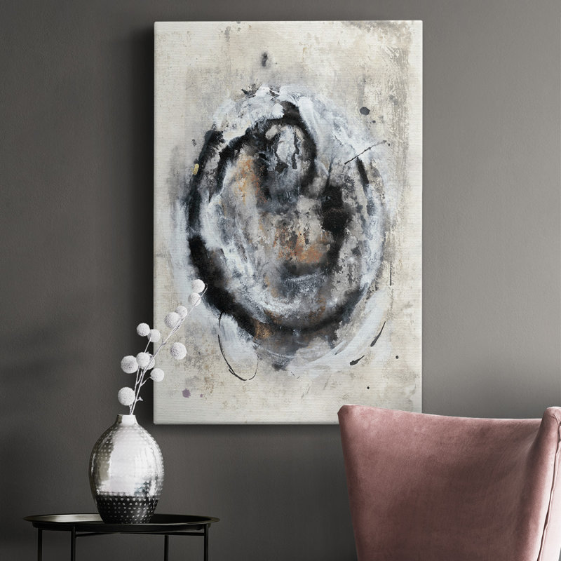 Circular Energy III - peinture sur toile tendue, H 18 po x l 12 po x P 1 po