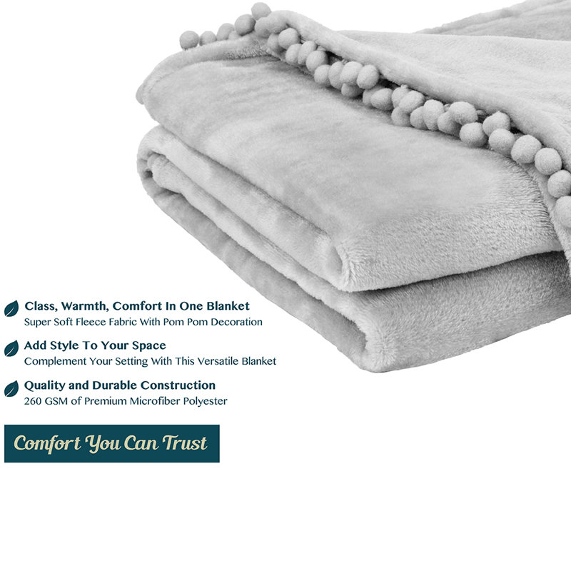 Couverture , 50 po x 60 po, Gris