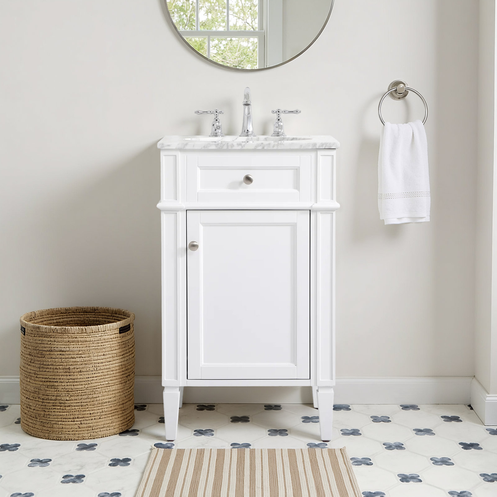 Rivers 21'' Single Bathroom Vanity, White