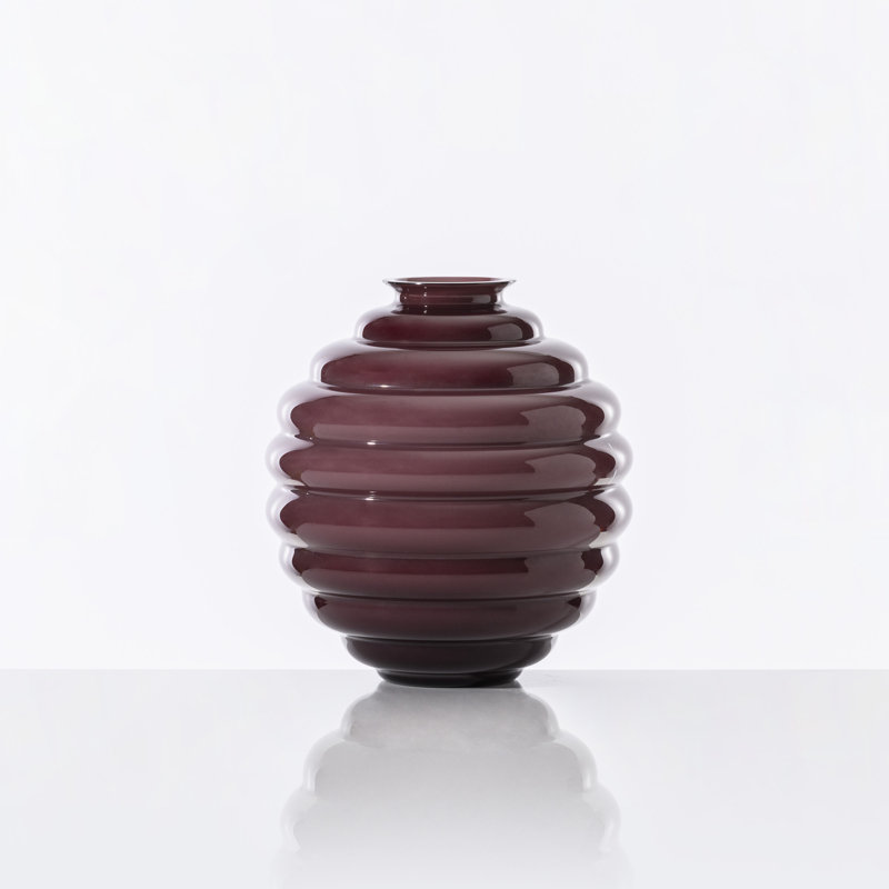Deco Vase, 9.65" H x 9.06" W x 9.06" D, Purple