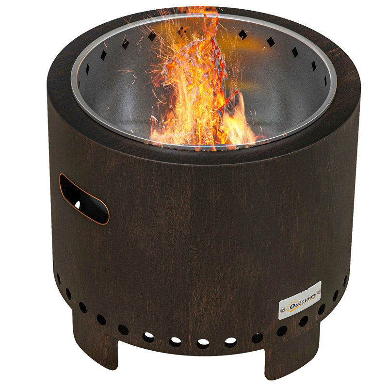 Round Stainless Steel Smokeless Fire Pit