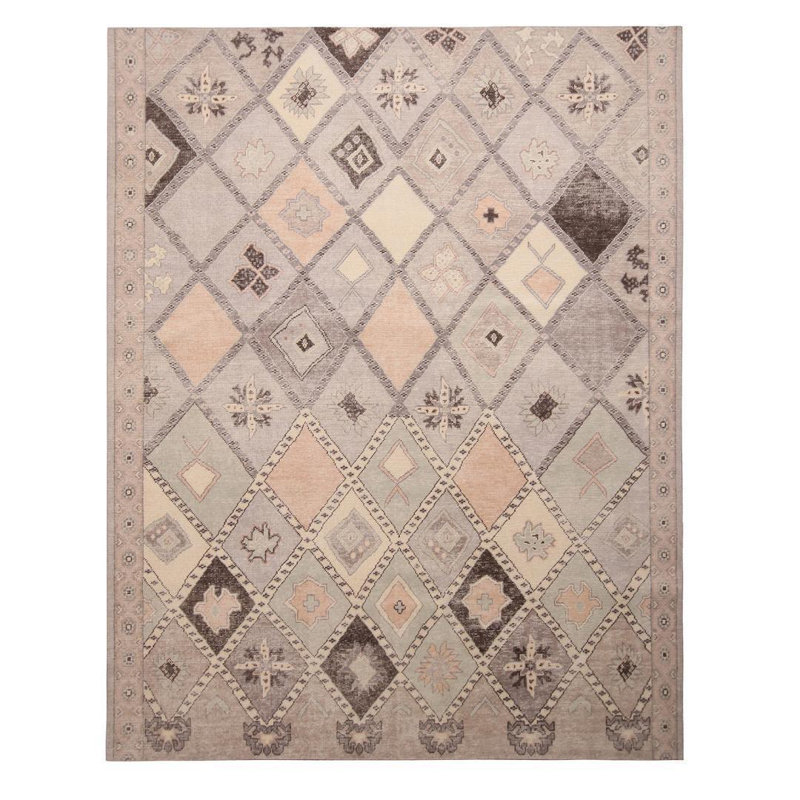 Distressed Homage Hand Knotted Wool Area Rug, Rectangle 6' x 9'