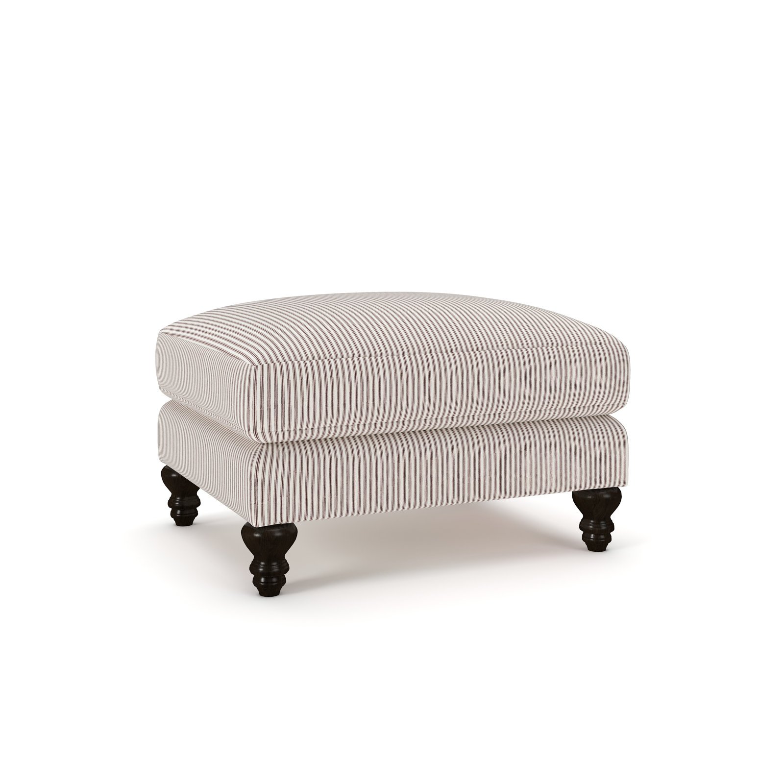 Walters Upholstered Ottoman, Cruise Sangria