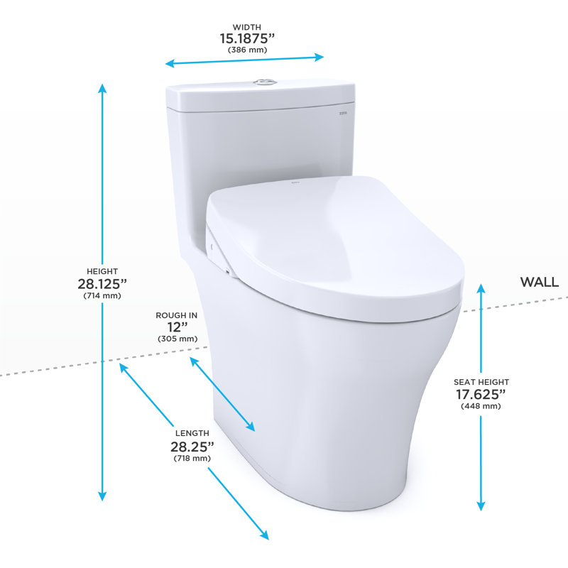 Aquia® Dual-Flush Elongated Two-Piece Toilet (Seat Included)