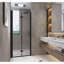 Porte de douche en verre sans cadre pliante 36 po x 72 po, verre trempé, antidéflagrant