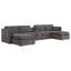 Canapé modulaire rembourré 6 pièces avec console Winfree-1535899510