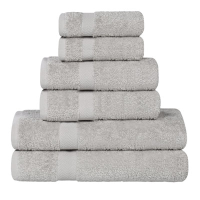 Glenlee 6 Piece Eco-Friendly 100% Cotton Towel Set
