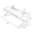 Bureau rectangulaire en bois massif brun clair-377431431-377431446