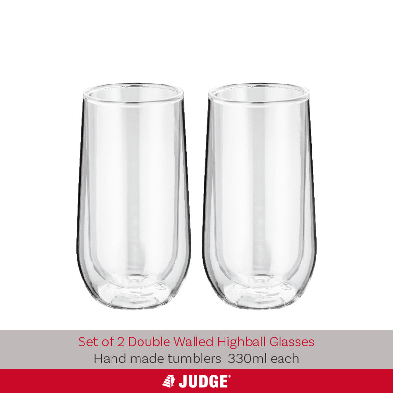 Judge, Duo - Double Walled Glass Highball Tumblers