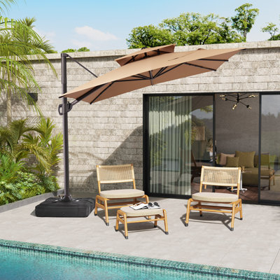 Jauhen 128' X 104'  Cantilever Umbrella, Weighted Base Does Not Include