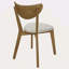 Chaise de salle à manger à dossier courbé brun clair et châtaignier (ensemble de 2)
