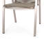 Chaise de salle à manger d'extérieur moderne en aluminium avec siège en corde (ensemble de 2)