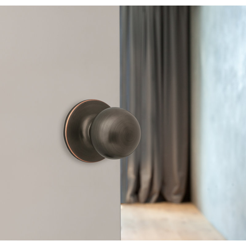Ball Polished Brass Dummy Door Knob, Oil Rubbed Bronze