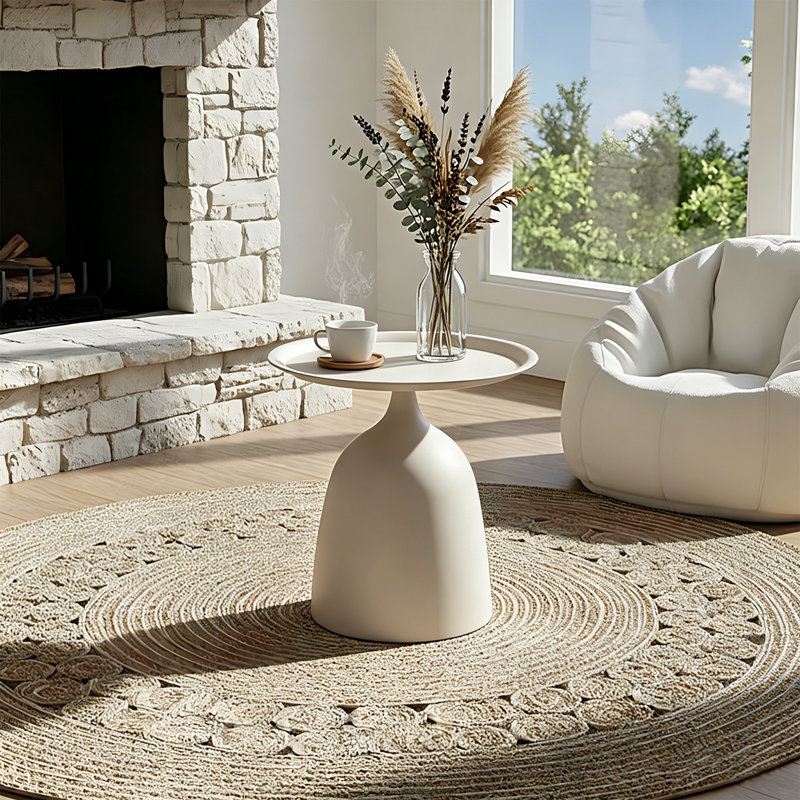 End Table, White, White, White