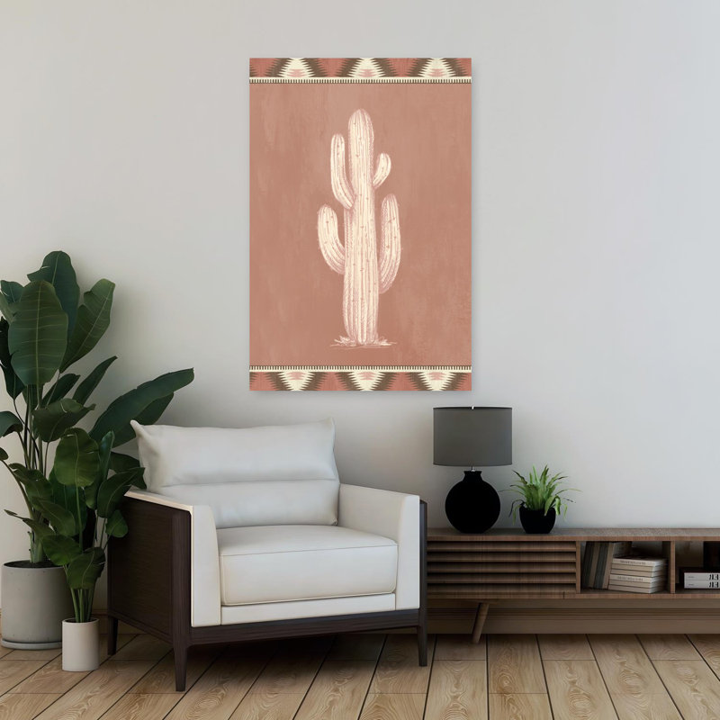 Cactus Navajo III, art de paysage de cactus minimaliste minimaliste, H 36 po x l 24 po