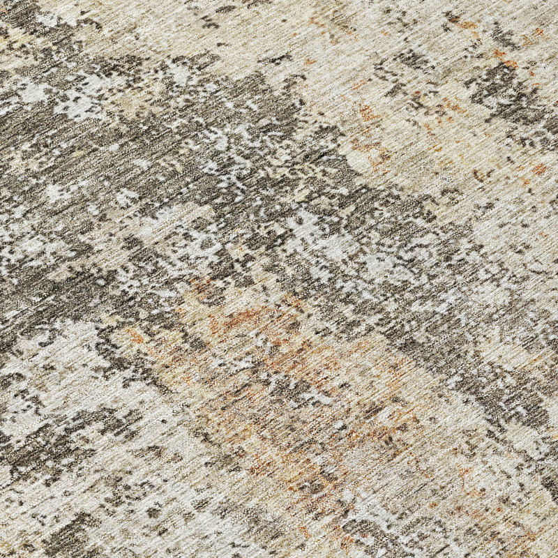 Kheira Orange Washable Indoor-Outdoor Rug - , 2'3" x 7'6"