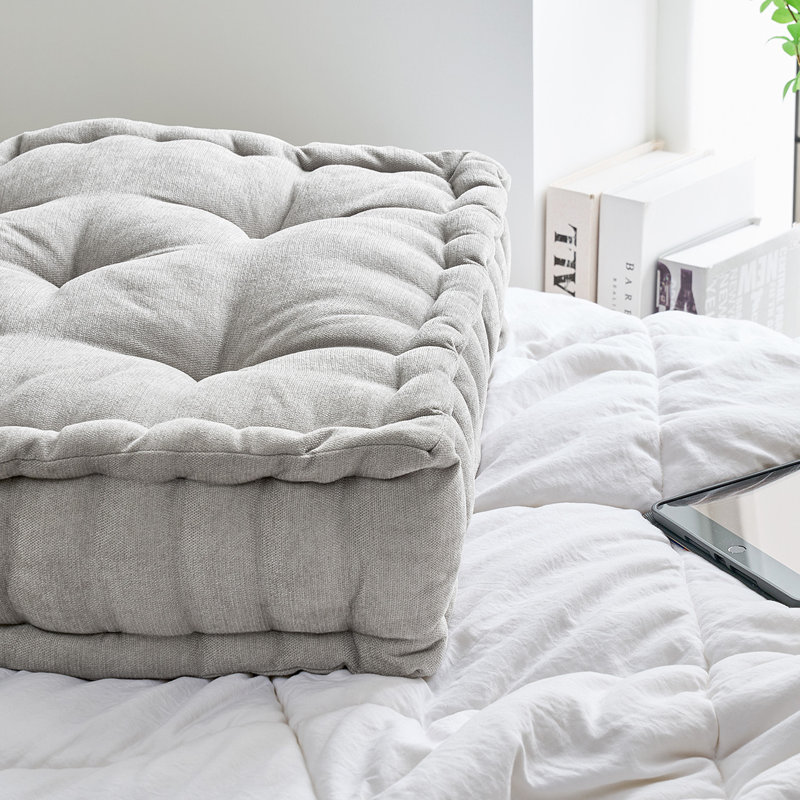 Rainha® - Coussin classique capitonné, Gris clair