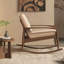 Chaise berçante en bois massif-100384754