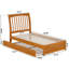 Lit plateforme Imarion avec pied de lit à panneau et lit gigogne-742129038-742129037