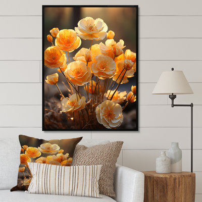 " Peach Flowers Sunny Buttercups II "