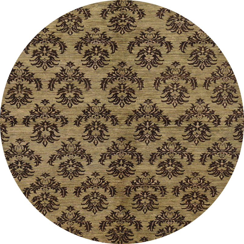 Floral Indoor Rug, Round 4'