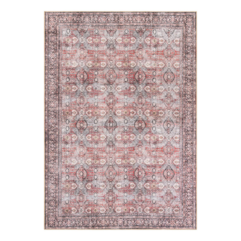 Bungalow Rose Abigail Timeless Rug, Rectangle 8 pi 4 po x 12 pi
