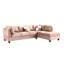 Canapé d'angle réversible Malone Mocha Microsuède-1892446127
