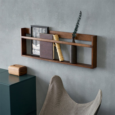 Solid Oak Wall-Mounted Shelf
