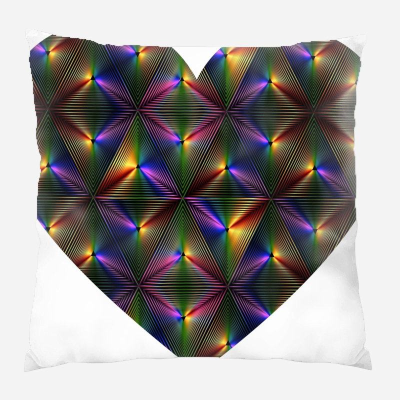 Geometric Microsuede Reversible Throw Pillow