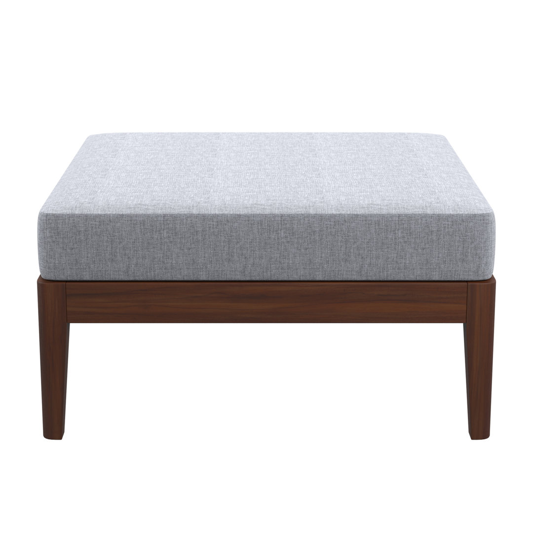 Deloris Acacia Outdoor 30" Ottoman Coffee Table with Cushion Zipcode Design™ Frame 