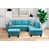 Turquoise Microfiber/Microsuede