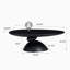 Table basse elliptique en forme de pierre Lucky, design minimaliste moderne avec base sculpturale pour petits espaces, noir-346053899