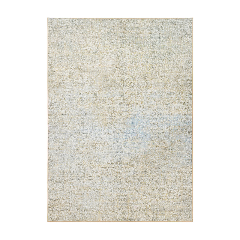 Sotho Beige Performance Flatweave Washable Geometric Indoor / Outdoor Rug, Rectangle 5' x 7'
