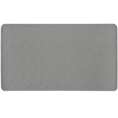 Tapis de douche rectangulaire en caoutchouc antidérapant avec ventouse Decor Living