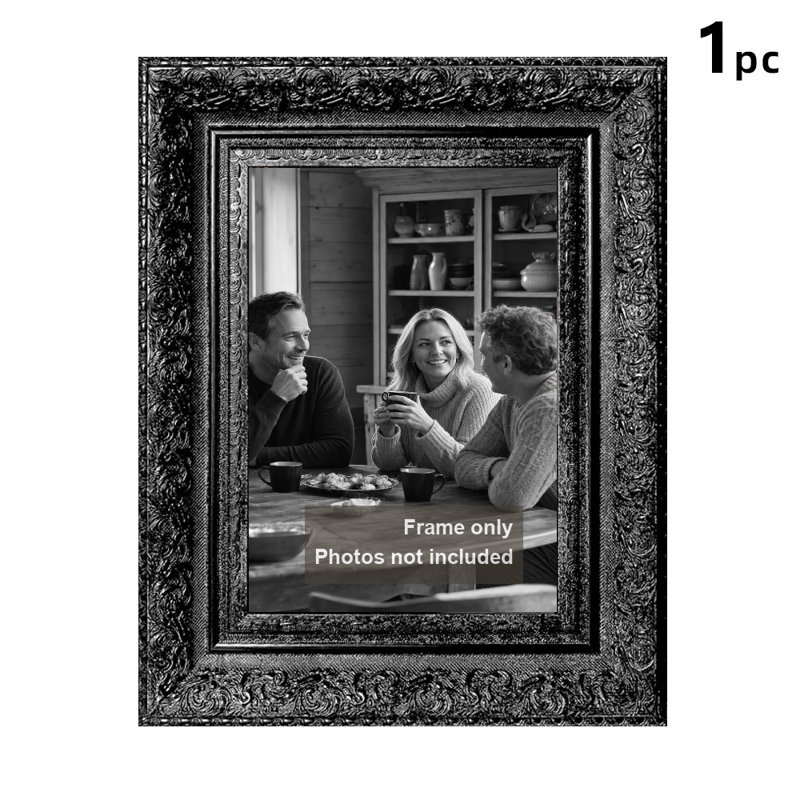 Cadre photo noir indémodable 1pc pour photos 5 "x 7" et cadeaux pour la fête des Pères, Noir, 1, L 5 po x H 7 po