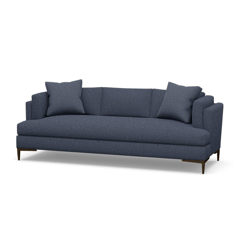 Aiden Sofa, Dutton Indigo (Performance fabric) 1352-54, Antique Bronze