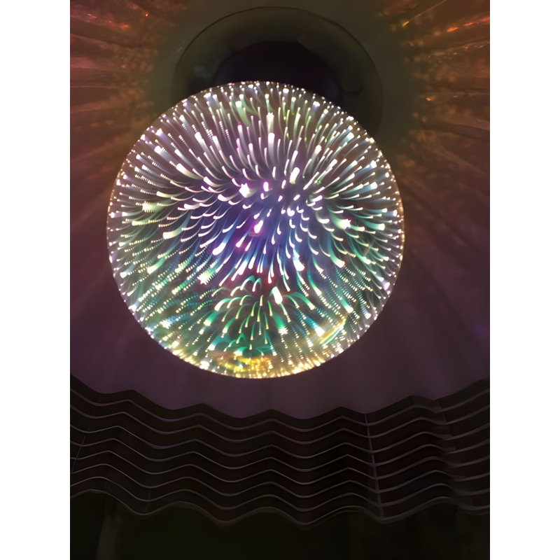 Modern Glass Pendant Light – Ball Firework Lampshade with Coloured Shade, Ceiling Light for Kitchen