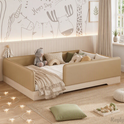 Upholstered Vegan Leather Bed
